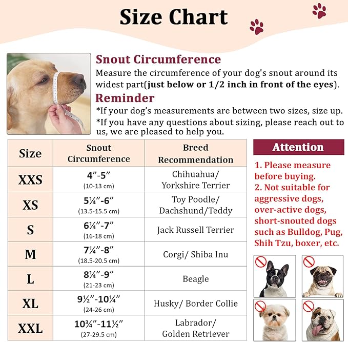 Mayerzon Dog Muzzle, Soft Mesh Muzzles for Small Medium Large Dogs Chihuahua Poodle Husky Labrador Retriever, Breathable Dog Mouth Guard for Biting Chewing Grooming, Allow Panting Drinking(M, Black)