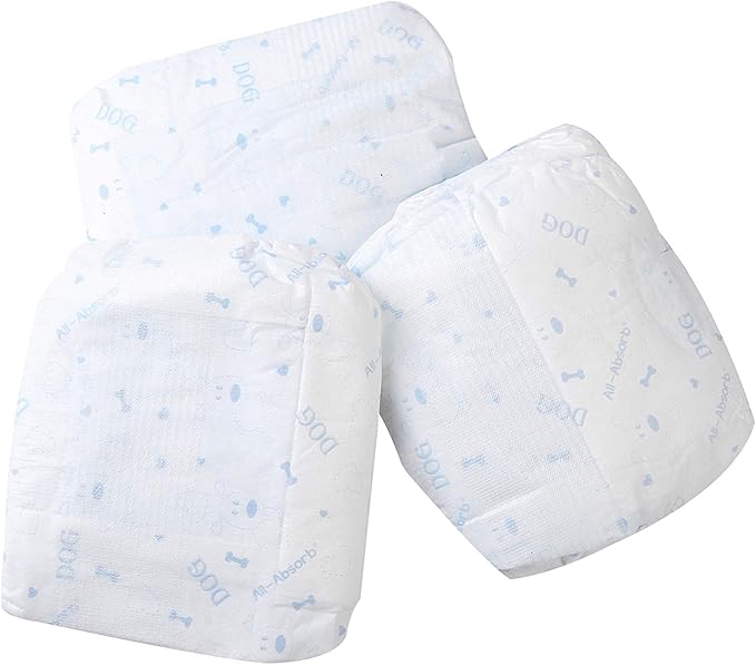 HONEY CARE All-Absorb Disposable Female Dog Diapers Extra Small Size, Improved, 50 Count, Super Absorbent, Breathable, Wetness Indicator (50 Count Total) (Pack of 6)