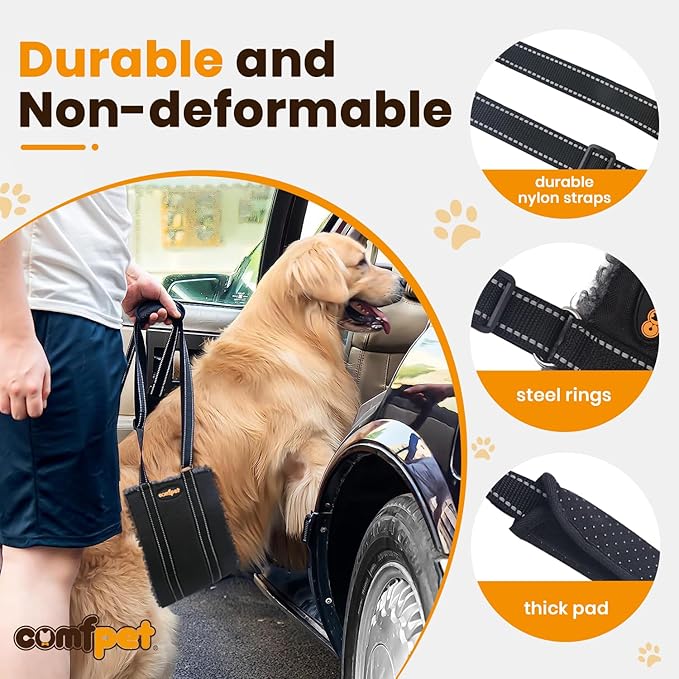 Portable Dog Lift Harness, Thickened Lambswool Dog Lift Harness for Hind Leg, Hip Support Harness Helps Elderly, Injured, After Surgery (Small)