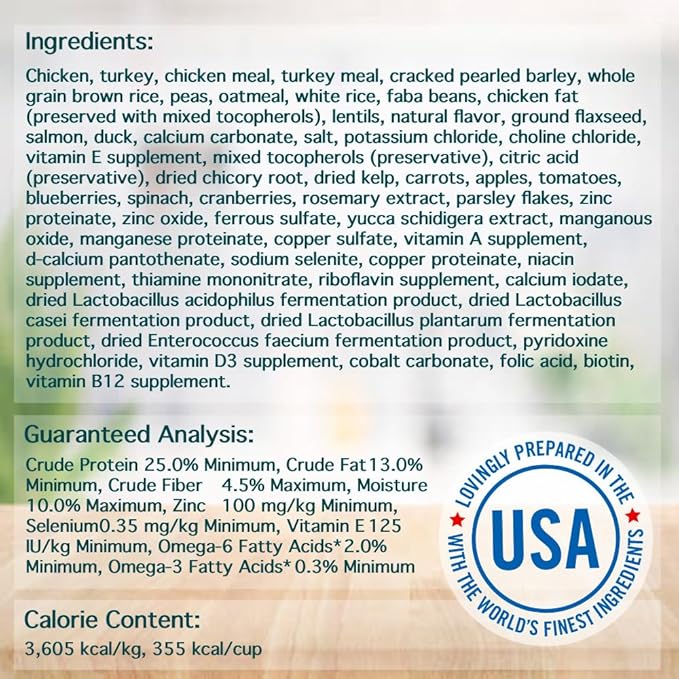 Chicken Soup for The Soul All Natural Premium Small Bites Adult Dry Dog Food, Real Meat First Ingredient, No by-Products, Supports Gut & Immune Health, Chicken, Turkey & Brown Rice, 13.5lb