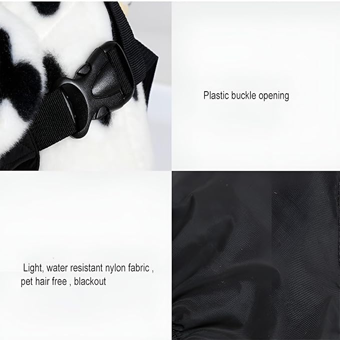 NACOCO Dog Calming Cap Eye Mask Nylon Shading Pet Mask Muzzle for Grooming Anti Car Sickness (Black,L)