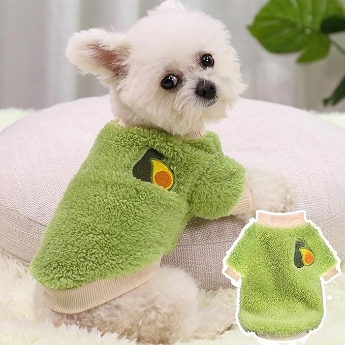 Winter Dog Clothes for Small Dogs, Warm Fleece Puppy Sweater, Cute Small Dog Sweaters for Girls Like Teacup Chihuahua Yorkie Clothing, XS, 2 Pack