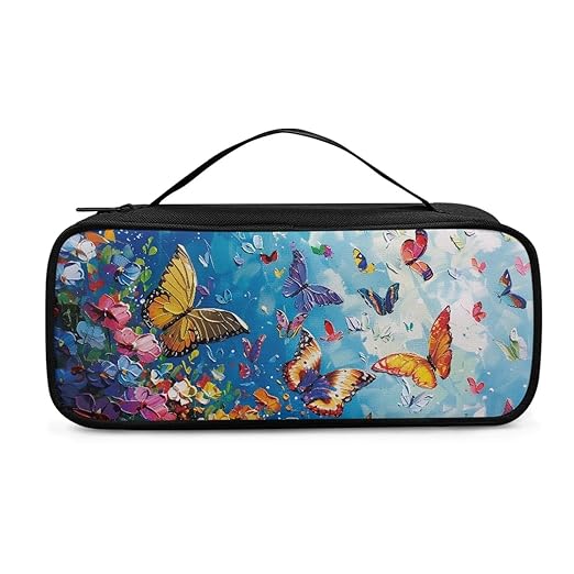 Gomyblomy Aesthetic Butterfly Stethoscope Case Storage Bag with Extra Room for Scissors Bandages Penlight, Protective Stethoscope Carrying Case for Doctors/Nurse Accessories