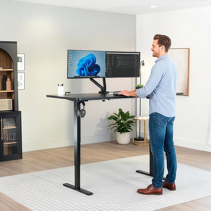 VIVO Universal 71 x 30 inch Solid One-Piece Table Top for Standard and Sit to Stand Height Adjustable Home and Office Desk Frames, Black, DESK-TOP71B