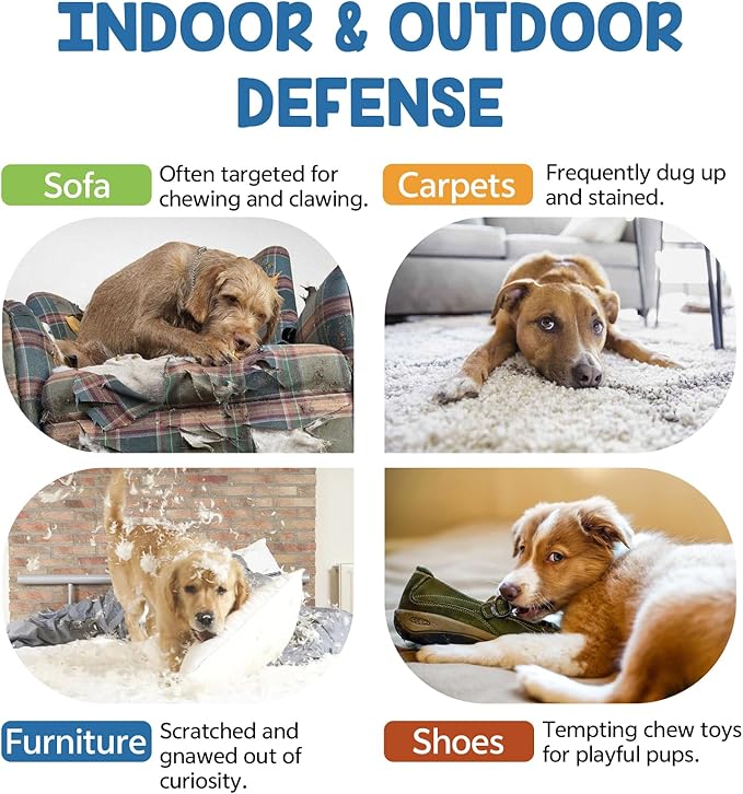 No Chew Spray for Dogs, 200ML Bitter Apple Spray for Dogs to Stop Chewing and Prevents Wound Licking, Protects Furniture, Shoes, Bandages, Alcohol-Free & Non-Toxic, Safe for Indoor & Outdoor Training