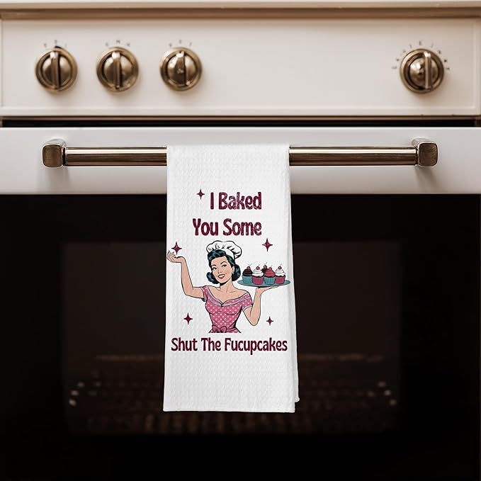 Funny Baking Gifts Kitchen Towels, Gifts for Bread Bakers Baking Lovers Dish Tea Towels for Kitchen, Bread Maker Gift Decorative Hand Towel for Bakery, 16x24 Inches