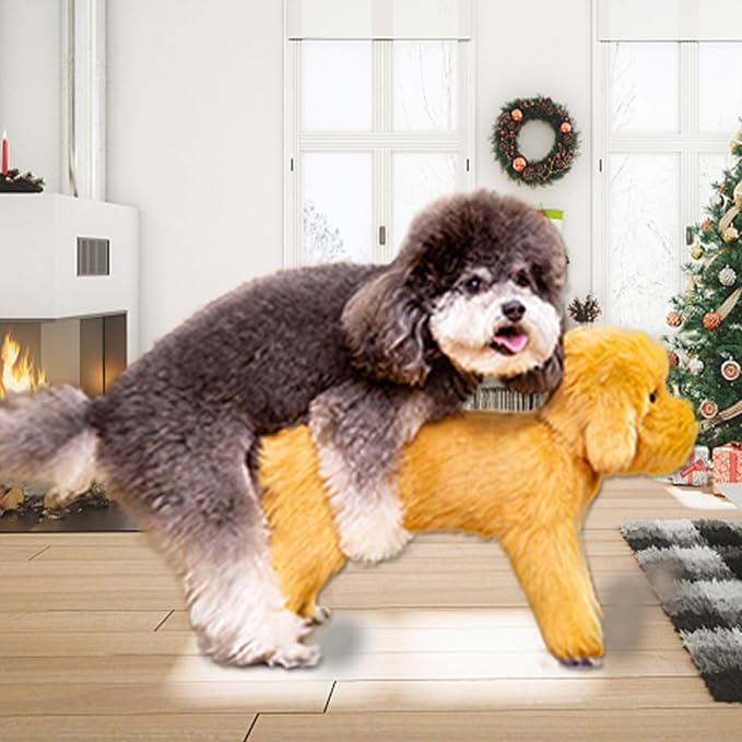Dog Sleep Estrus Toy, Teddy Vent Silicone Toy, Anxiety Relief Dogs Toy, Puppy Heartbeat Toy Plush Doll Bride for Dog Wedding,18cm/7.1"