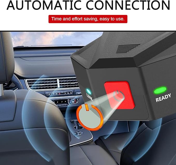 Car OBD2 Bluetooth Scanner, Reset and Clear Fault Codes Device, Wireless Data Detection Diagnostic Tool with Freeze Frame Design, Performance Test Device for iOS & Android & Windows (Black)