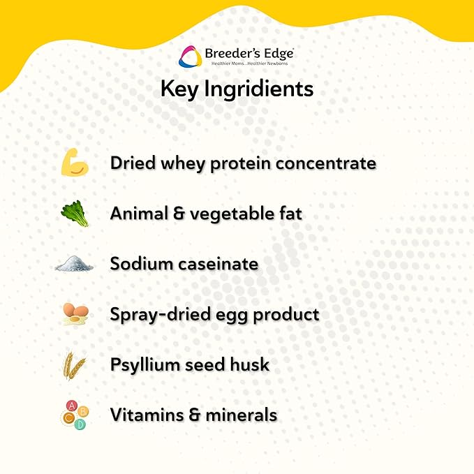 Breeder's Edge Foster Care Canine Milk Replacer Powder, Complete Nutritional Supplement for Puppies & Dogs, Supports Healthy GI & Immune System, Easy to Mix Formula, 12 oz