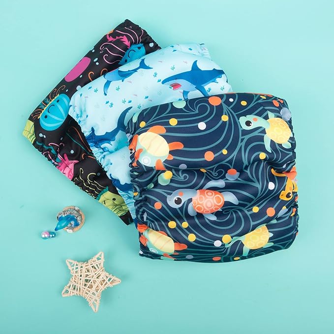 CuteBone Dog Diapers Male Washable Belly Band for Male Dogs Wraps 3pcs a Pack DM28L