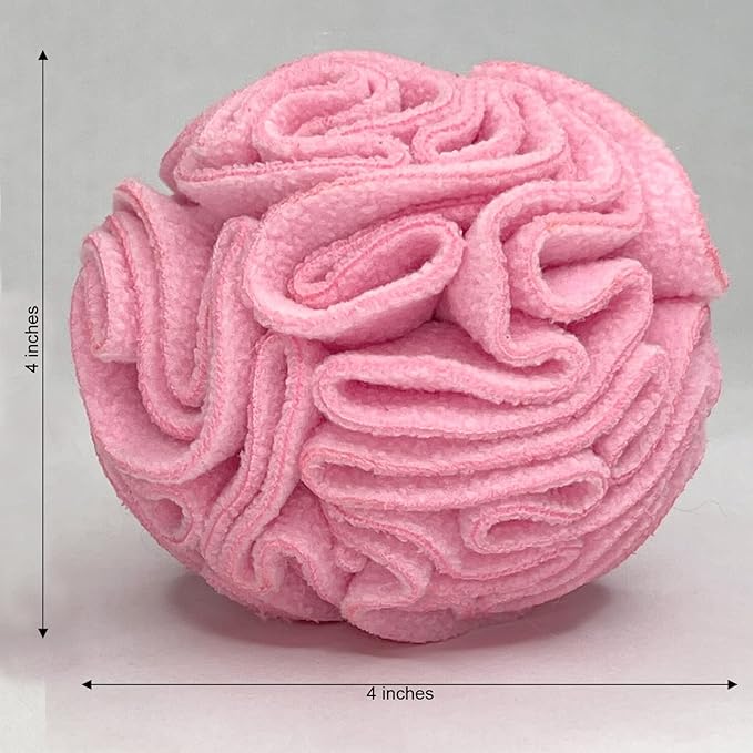 Glory To Dog Puppy and Small Breed Snuffle Interactive Foraging Dog Puzzle Ball Toy Pink
