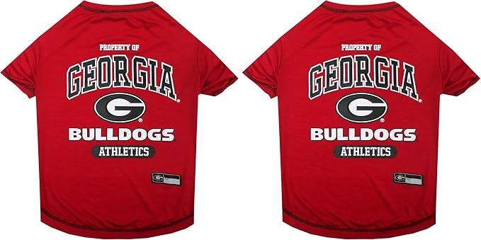 NCAA Georgia Bulldogs Dog T-Shirt, Large (Pack of 2)