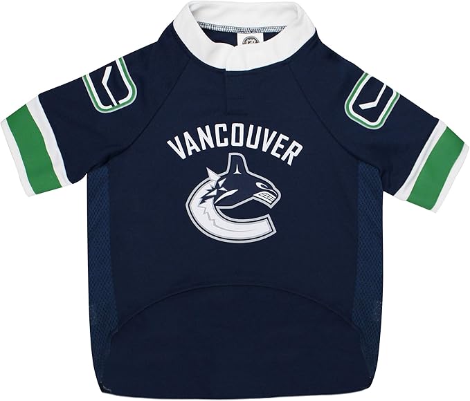 Pets First NHL Vancouver Canucks Jersey for Dogs & Cats, Medium. - Let Your Pet be a Real NHL Fan!