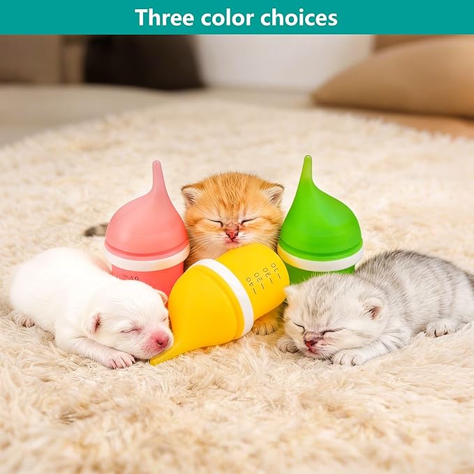 Pet Feeding Bottle for Puppies and Kittens,40ml Yellow