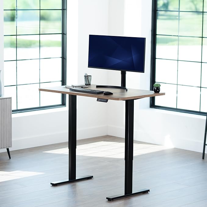 VIVO Reclaimed Wood Universal 48 x 30 inch Solid One-Piece Table Top for Standard and Sit to Stand Height Adjustable Home and Office Desk Frames, DESK-TOP48-30P