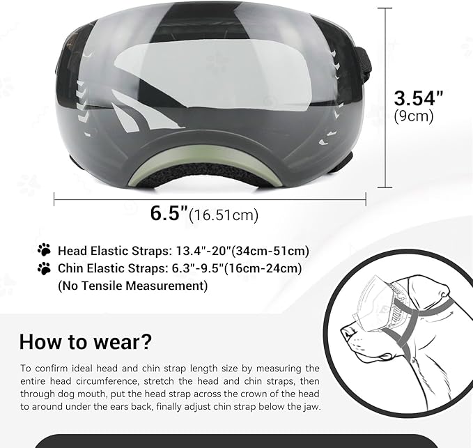 Enjoying Dog Goggles Large Breed with Replaceable Lenses, Silver/Black, Interchangeable Sunglasses for Dogs Medium Large Breed, Summer UV Dog Eye Protection, Winter Pet Snow Goggles, Green