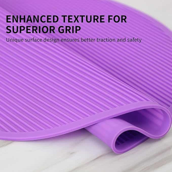 Pet Grooming Table Non-Slip Mat - Padded Mat for at-Home Grooming Dogs and Cats,Bathing Mat for Pets, Diameter: 22.4inch/57cm (Purple, Diameter: 22.4inch/57cm)