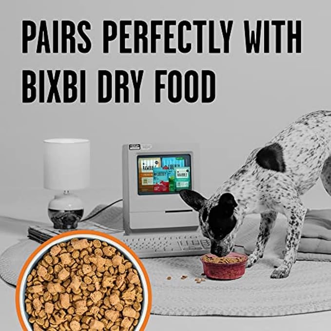 BIXBI Liberty Freeze-Dried Dog Food Topper & Treats, Chicken – 98% Meat & Organs, No Refrigeration – USA Made, 12 oz