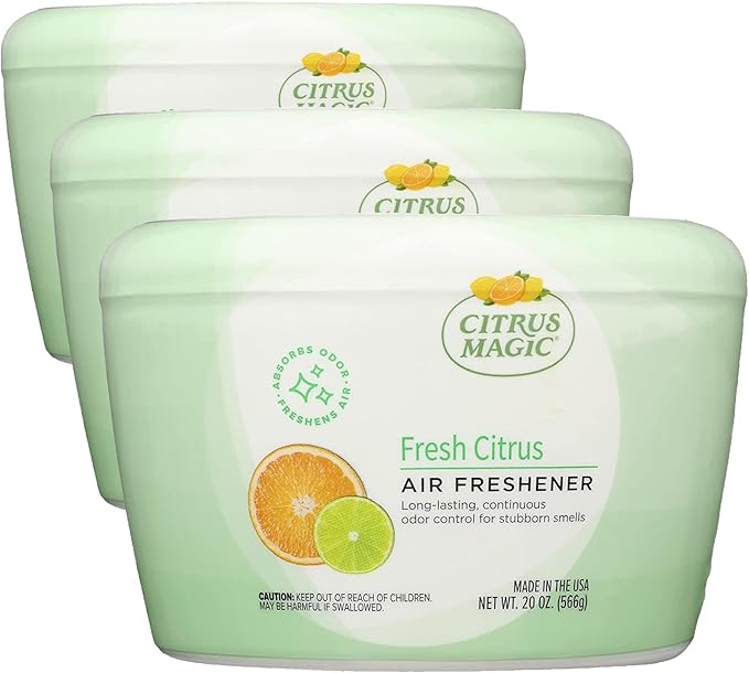 Citrus Magic Odor Absorbing Solid Air Freshener, Fresh Citrus, 20-Ounce, (Pack of 6)