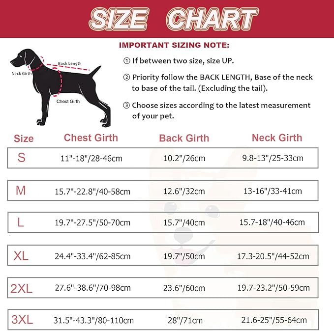 Dogcheer Warm Dog Coat, Christmas Dog Jacket Waterproof Puppy Winter Coat with Buckles, Reflective Adjustable Pet Snow Jacket Turtleneck Fleece Sweater for Small Medium Large Dogs - Red, 2XL