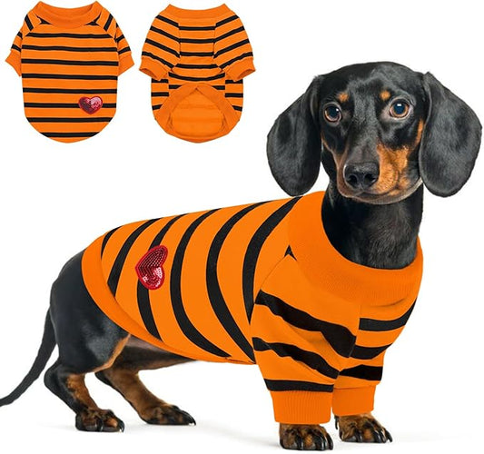 Queenmore Small Dog Shirt,Soft Breathable Dog Shirt for Dogs Cats Boy Girl,Pet Clothes for All Season,Breathable Lightweight Pet Tshirt for Frenchie, Dachshund, Yorkie