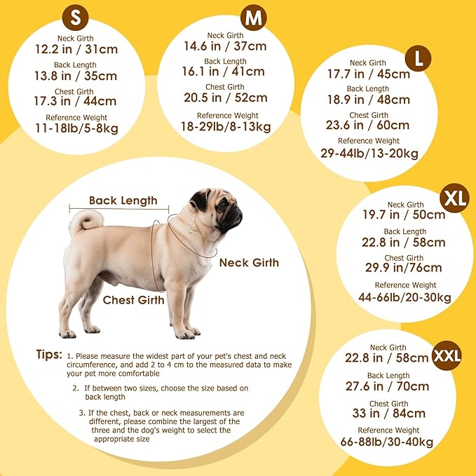 Dog Raincoat: Dog Rain Jacket with Reflective Harness & Removable Hood | Waterproof Dogs Rain Coat Poncho for Large Medium Small Dogs Puppies (Yellow - M)