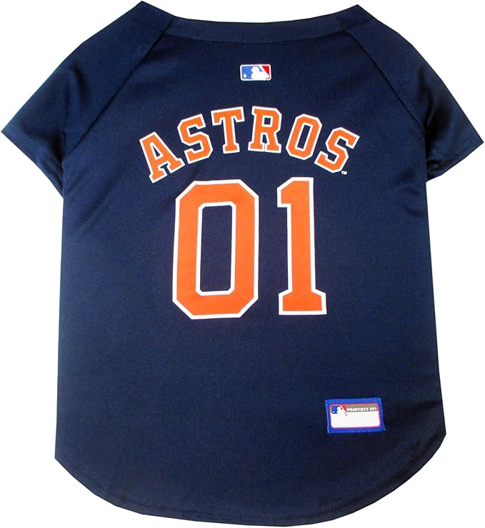 Official MLB Houston Astros Pet Jersey for Dogs & Cats, Size X-Large - Stylish Baseball Jersey for Your Furry Fan- Show Off Team Spirit with The Perfect Fan Apparel Gear for Pet, Dog & Cat