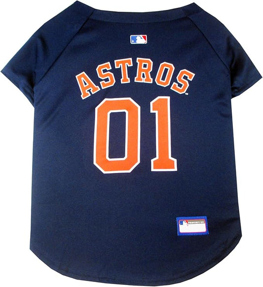 Official MLB Houston Astros Pet Jersey for Dogs & Cats, Size X-Large - Stylish Baseball Jersey for Your Furry Fan- Show Off Team Spirit with The Perfect Fan Apparel Gear for Pet, Dog & Cat