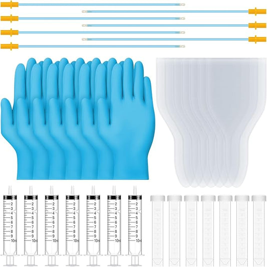 7 Set Large Capacity AI Artificial Insemination Kit for Dogs, AI Kits for Breeding Dogs, Dogs Breeding Supplies, Canine Breeding Kit, Artificial Insemination Kit for Pets (Small-7.87inch)