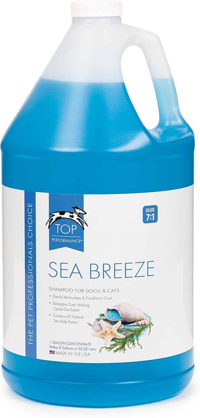 Top Performance Sea Breeze Dog and Cat Shampoo, 1-Gallon