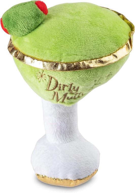 Haute Diggity Dog Dirty Muttini, Plush Designer Dog Toys with Interactive Squeaker, Stimulating Pet Enrichment, Machine-Washable & Safe Materials for All Breeds, One Size