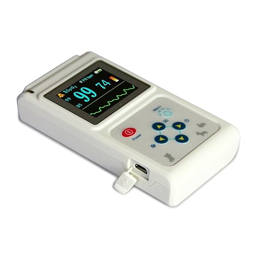 CONTEC CMS60D-VET Veterinary Pulse Oximeter Handheld Machine for Cat and Dog with Pulse Rate Tongue/ear SPO2 Probe