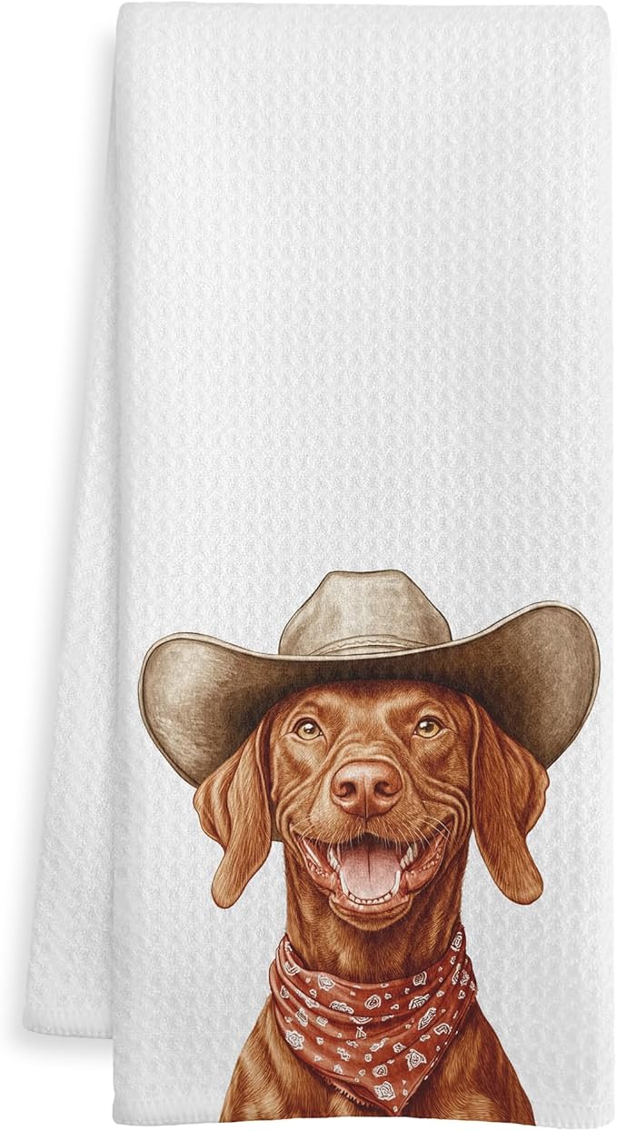 Funny Vizsla Gifts Kitchen Towels, Vizsla Gifts for Women Dish Tea Towel for Kitchen Decor, Vizslas Gifts Hand Towels for Bathroom Decor, 16X24 Inch