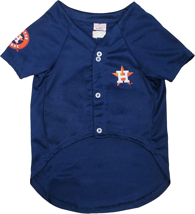 Official MLB Houston Astros Pet Jersey for Dogs & Cats, Size Medium - Stylish Baseball Jersey for Your Furry Fan- Show Off Team Spirit with The Perfect Fan Apparel Gear for Pet, Dog & Cat