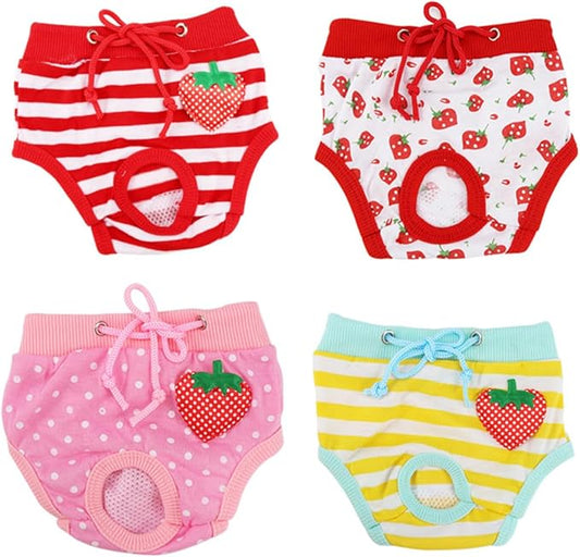 Pet Safety Pants for Dogs Cats Comfortable Cotton Sanitary Menstruation Diapers for Washable Dog Diapers and Pet Physiological Pants