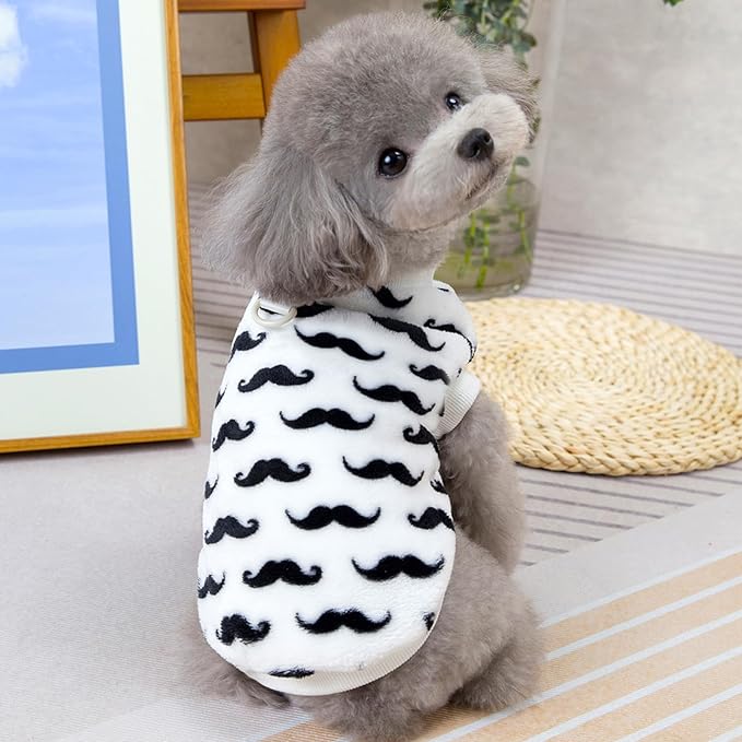 Pet Pullover Dog Sweater Cute Winter Puppy Clothes for Small Dogs Cats Warm Dog Knitwear Outfits Doggy Knitted Clothing with D-Ring, 2 Pack, Black White, X-Large