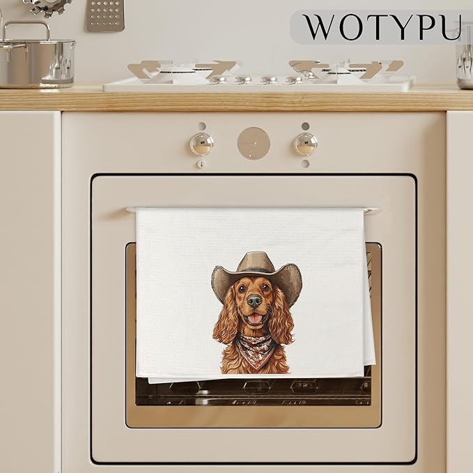 Funny Cocker Spaniel Gifts Kitchen Towels, Cocker Spaniel Gifts for Women Dish Tea Towel for Kitchen Decor, Dog Gifts Hand Towels for Bathroom Decor, 16X24 Inch