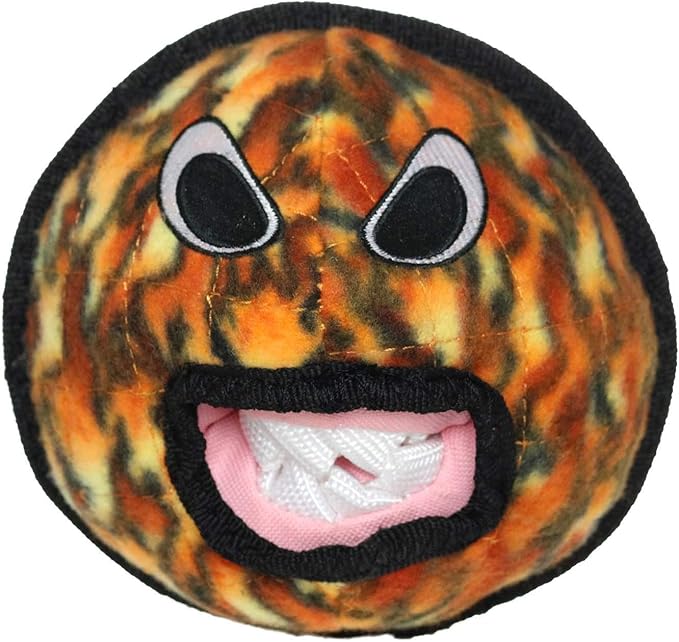 TUFFY® - World's Tuffest Soft Dog Toy - Alien - Multiple Layers. Made Durable, Strong & Tough. Interactive Play (Tug, Toss & Fetch). Machine Washable & Floats. (Ball Fire, Large 2 Pack)