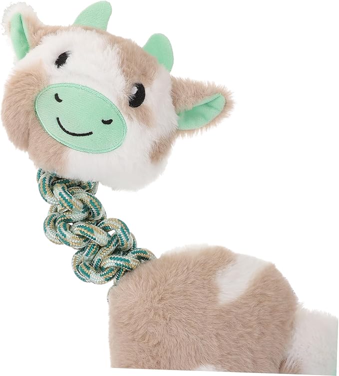 Interesting Cotton Knot Dog Chew Toy Bite-Resistant Puppy Accessory for Teething Safe and Molar Toy Engaging Cow Shape for Independent Play and Relief