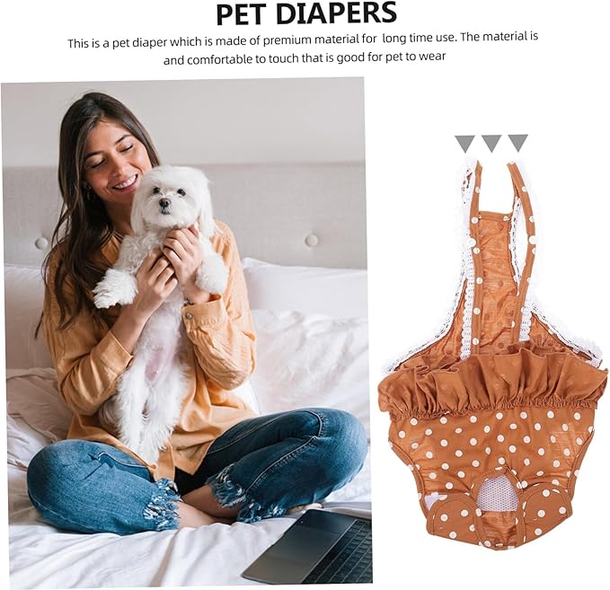 1pc Puppy Diaper Pant Breathable Dog Diapers for Female Dogs Stylish Design for Menstruation and Clean Floors