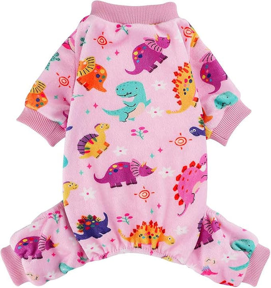 Kosiyi Dog Clothes for Small Dogs - Girl & Boy Dog Pajamas, Stretch Fleece Winter & Spring Outfit, Lightweight Velvet Dog Jumpsuit, Pjs, Onesie
