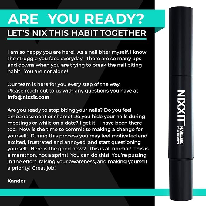 NIXXIT Nail Biting Treatment for Children and Adults - Stop Nail Biting Pen and Thumb Sucking for Adults & Kids - Non Glossy Bitter Taste - Safe & Effective Solution - USA Made