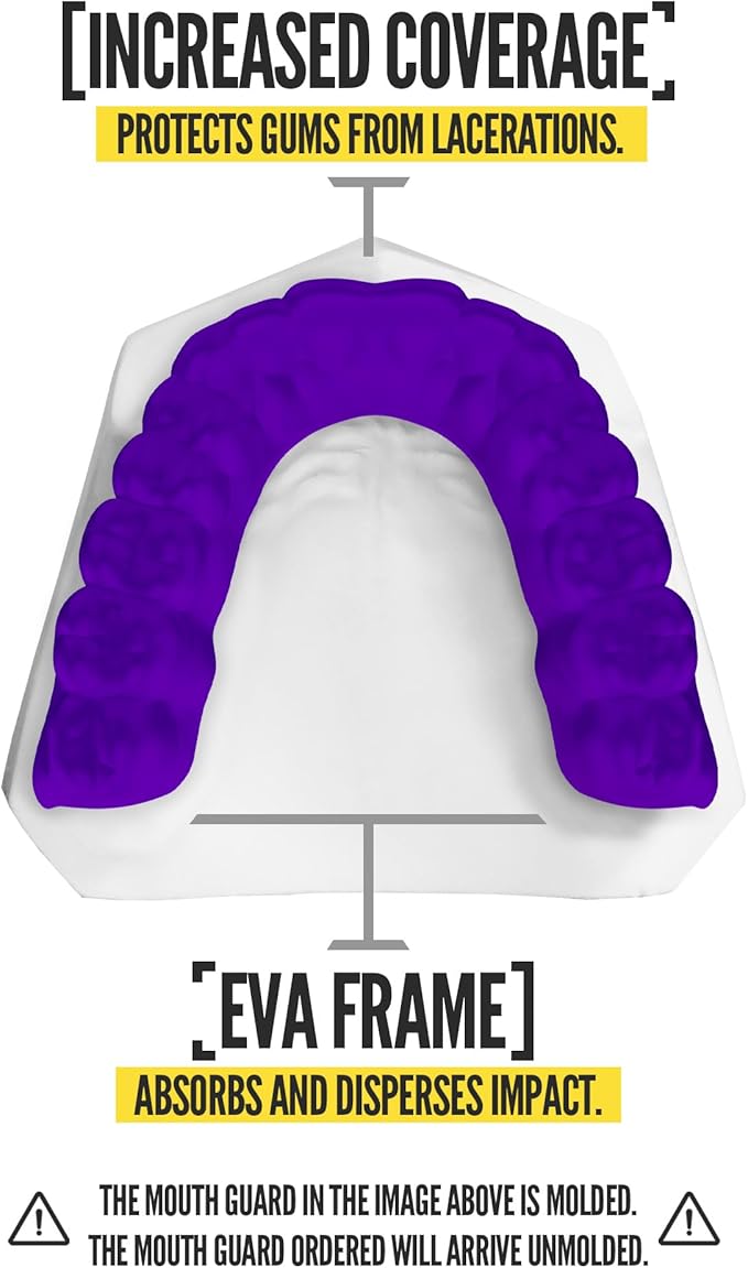 2 Pack Nxtrnd Classic Mouthguard, Custom Fit Sports Mouthpiece for Football, Boxing, MMA, Basketball, Hockey, Lacrosse, Youth & Adult (Purple)