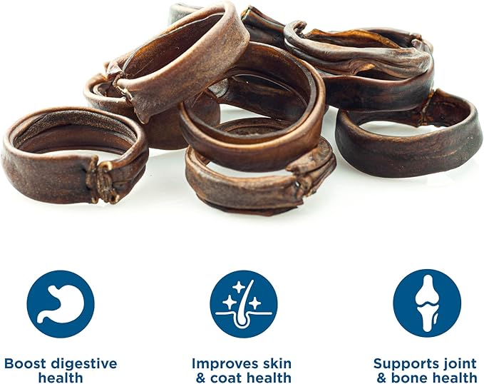 Best Bully Sticks Puppy Teething Rings - Single Ingredient Natural Collagen Puppy Chews for Teething - Bones for Small Dogs - Enrichment, Mental Stimulation, 3 Count