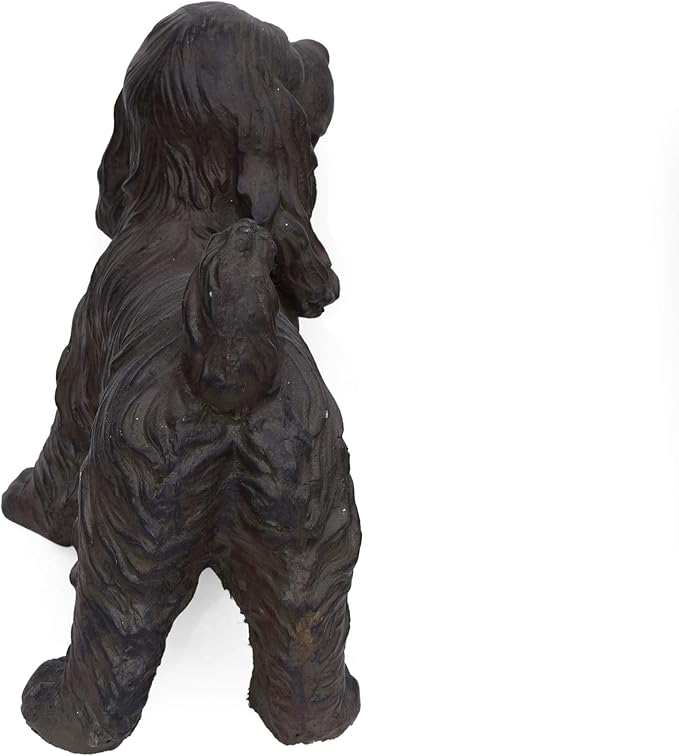 Christopher Knight Home Messiah Outdoor Cocker Spaniel Dog Garden Statue, Brown Finish
