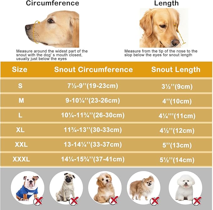 Dog Muzzle, Soft Breathable Dog Muzzles Suitable Dogs, Adjustable Basket Muzzles Prevents Chewing and Biting for Grooming Trimming Training (Black, XL (66lb))