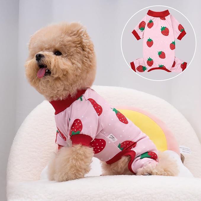XPUDAC Matching Dog and Owner Clothes Dog Pajamas for Small Medium Dogs Stretchable Pet Onesies, Owner and Doggie Pjs are Sold Separately, L