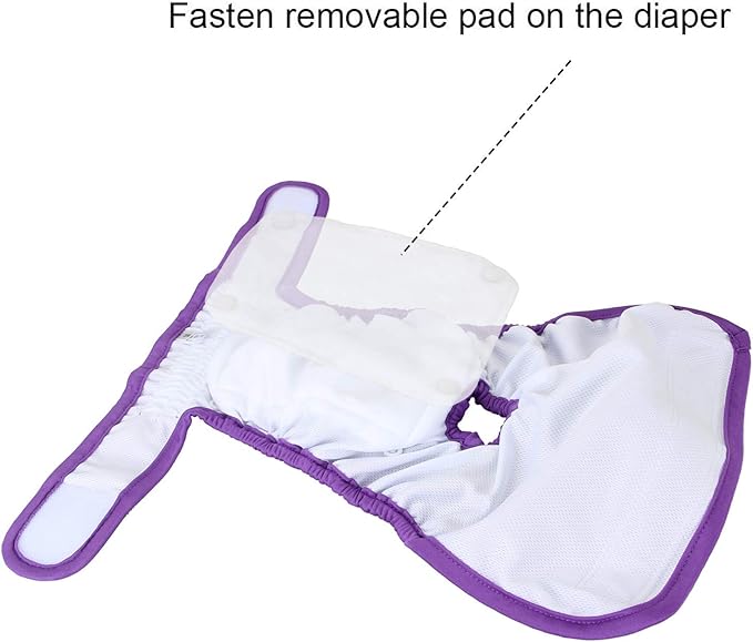 Teamoy Reusable Female Dog Diapers with Inserts (Pack of 4), Doggie Diaper Liners Period Pants for Dogs in Heat & Incontinence, Super-Absorbent, L2