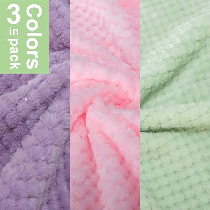 Dog Sweater, 2 or 3 Pack Dog Sweaters for Small Medium Dogs or Cat, Warm Soft Flannel Pet Clothes for Dogs Girl or Boy, Dog Shirt Coat Jacket (XX-Small, Pink+Purple+Light Green)