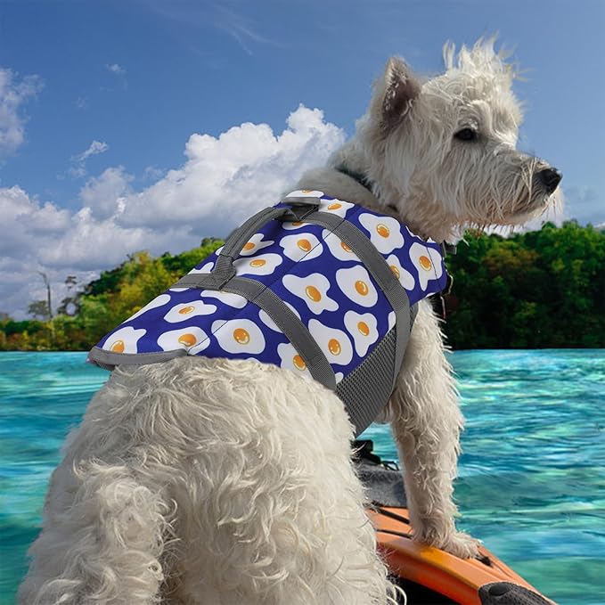 Doglay Dog Life Jacket, Dog Life Vest for Swimming Boating, Adjustable Puppy Life Jacket with Reflective Stripes, Superior Buoyancy Pet Swimming Vest for Small Medium and Large Dogs